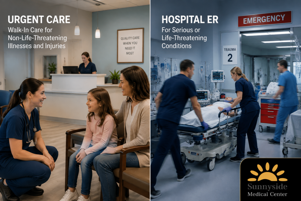 Urgent Care vs Emergency Room: How to Choose in Under a Minute