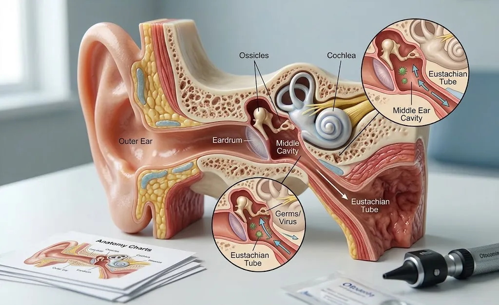 are ear infections contagious