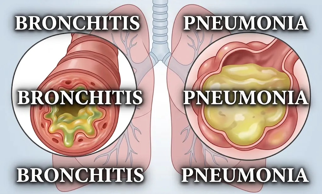 bronchitis vs pneumonia