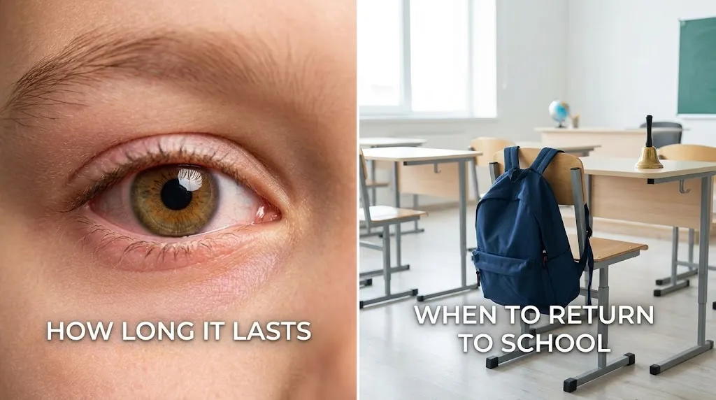 how long does pink eye last