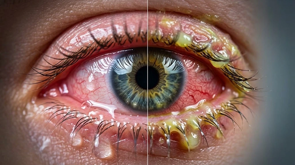 viral vs bacterial pink eye